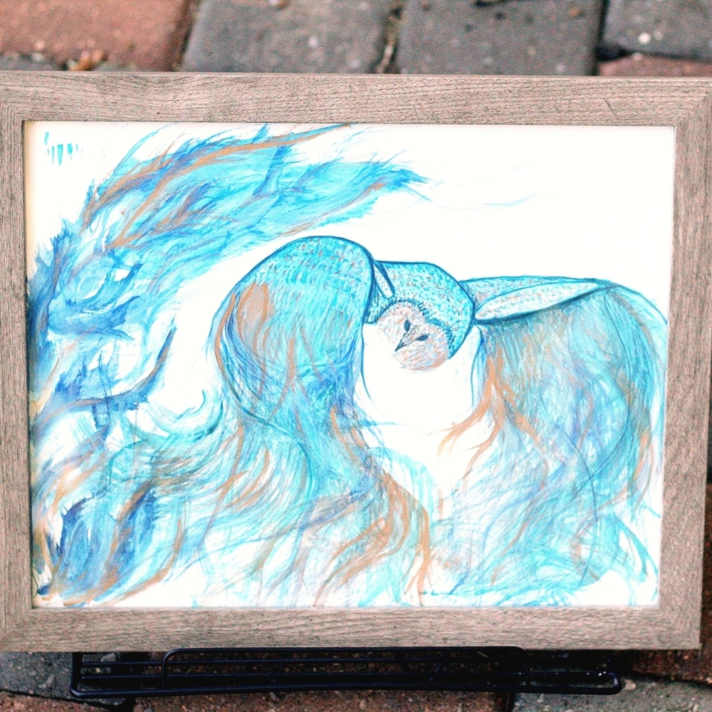 Phoenix owl painting